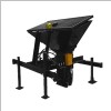 A manual compression press, the machine that squeezes harder and harder for progressively less material gain